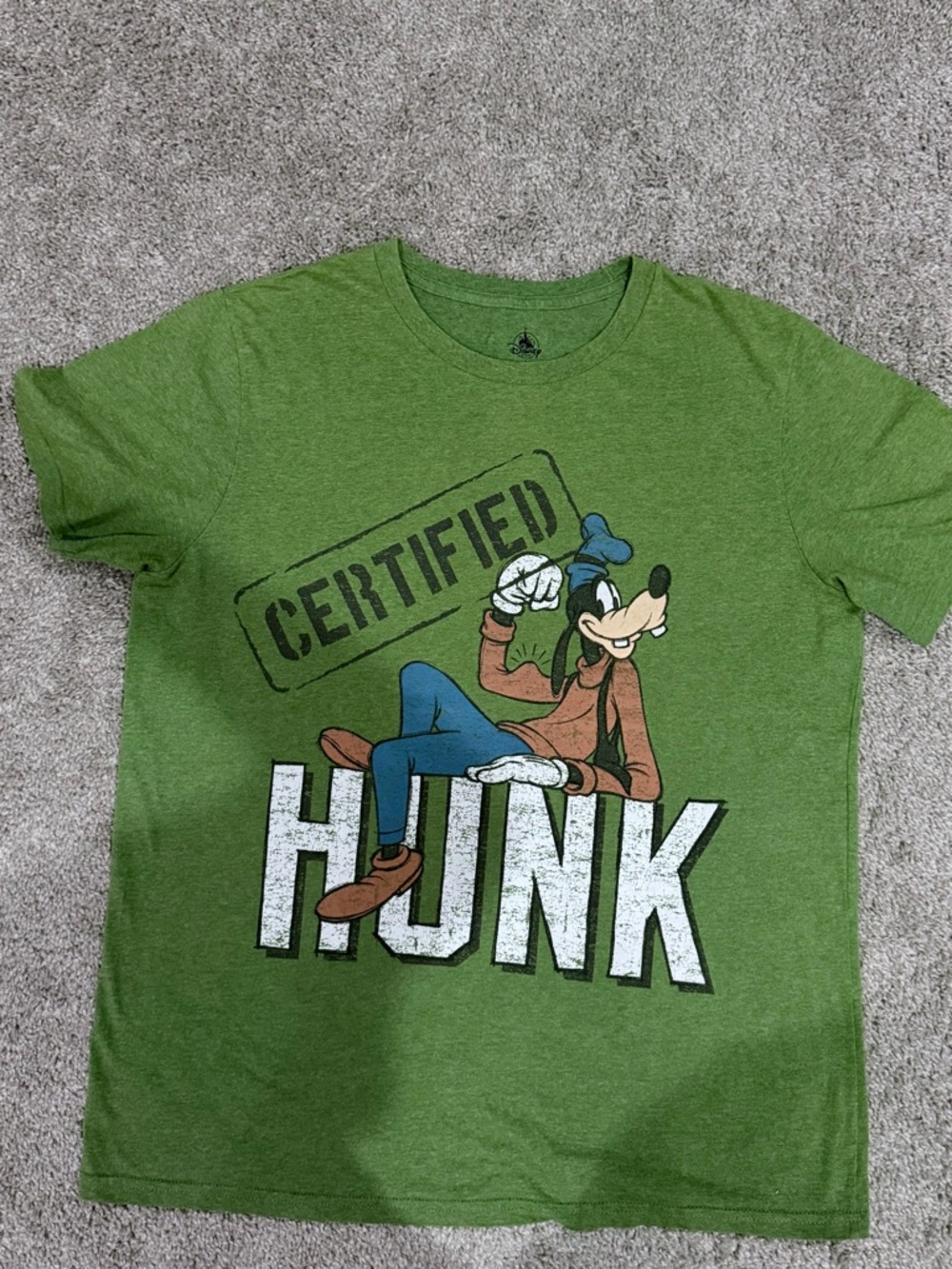 Disney Lime Green Logo Crewneck Tee